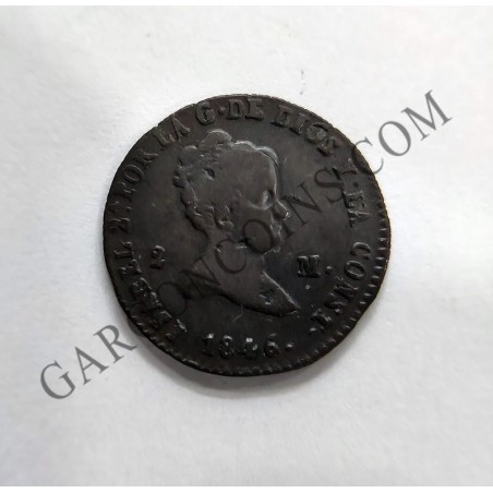 Isabel 2ª 2 maravedies de Segovia del 1846