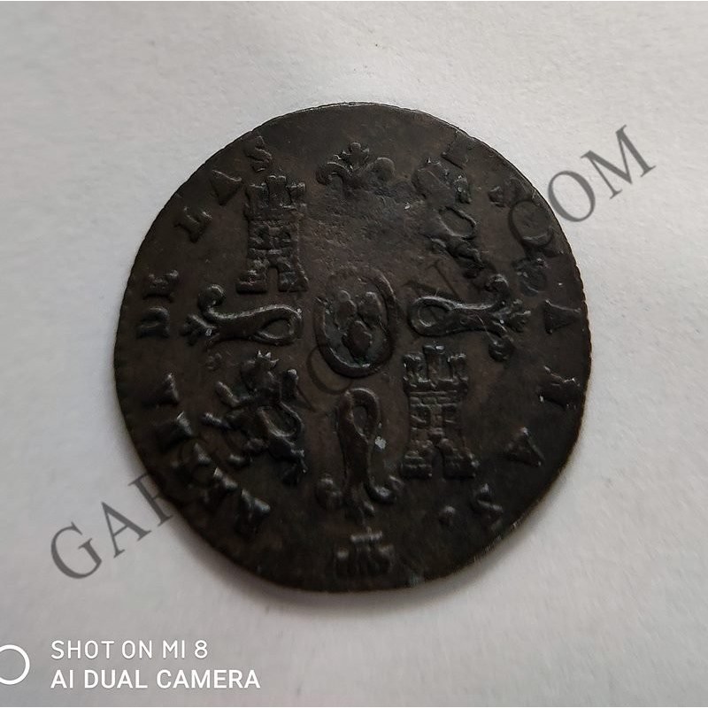 Isabel 2ª 2 maravedies de Segovia del 1846