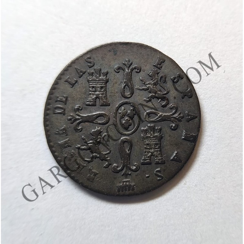 Isabel 2ª 2 maravedies de Segovia del 1846