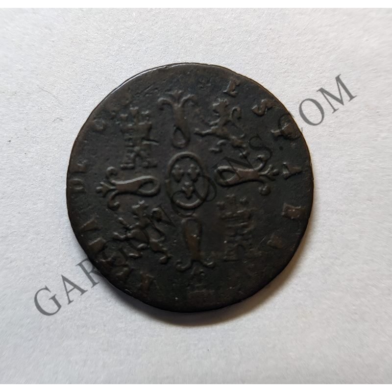 Isabel 2ª 2 maravedies de Segovia del 1848