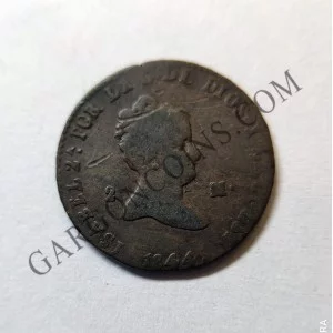 Isabel 2ª 2 maravedies de Segovia del 1844