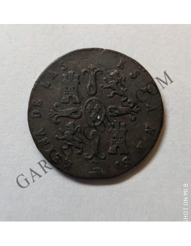 Isabel 2ª 2 maravedies de Segovia del 1844