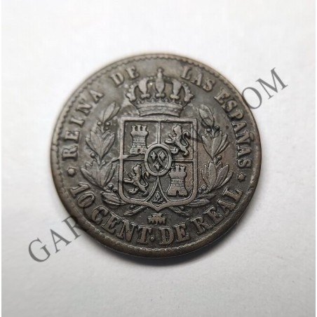 Isabel 2ª  10 céntimos de Real Madrid 1856  EBC+