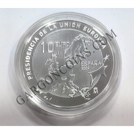10 € FNMT Presidencia de España de la Unión Europea durante el primer semestre de 2002