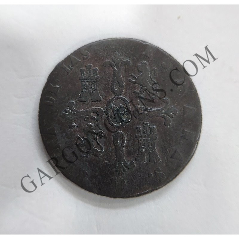 Isabel II 8 maravedis Jubia 1844