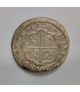 Felipe V 2 Reales Sevilla J del 1721 casi S/C//*/