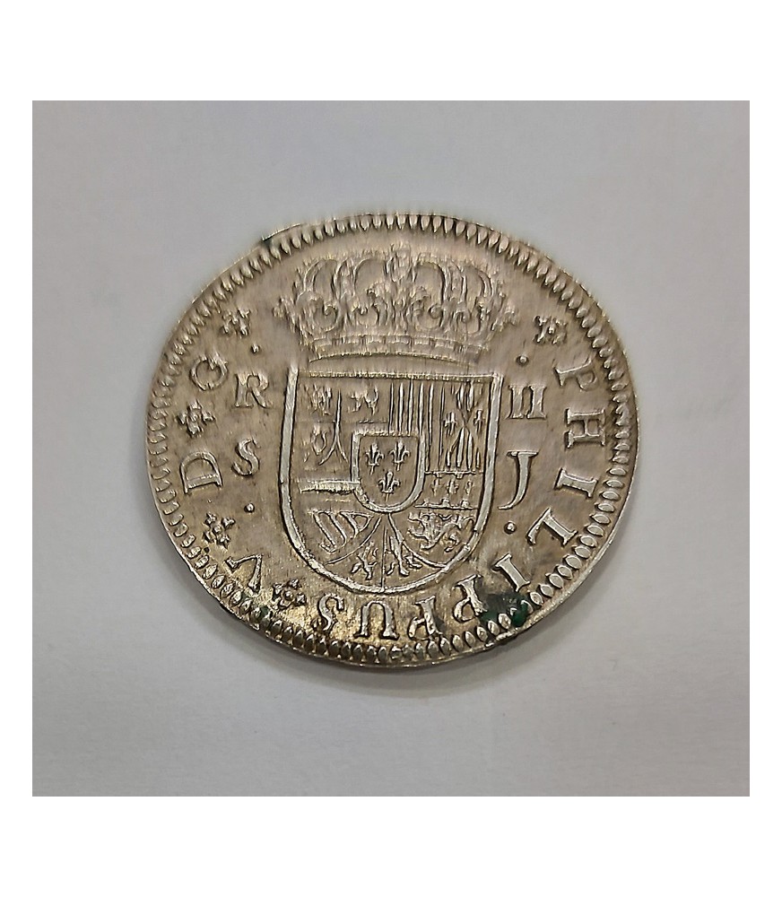 Felipe V 2 Reales Sevilla J del 1721 casi S/C//*/