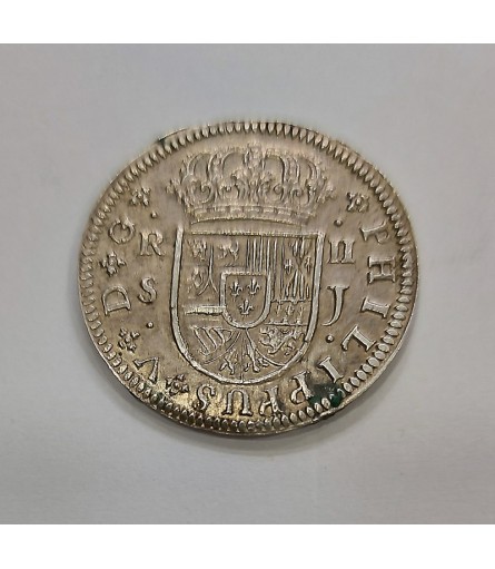 Felipe V 2 Reales Sevilla J del 1721 casi S/C//*/ Felipe V 2 Reales Sevilla J del 1721 casi S/C//*/