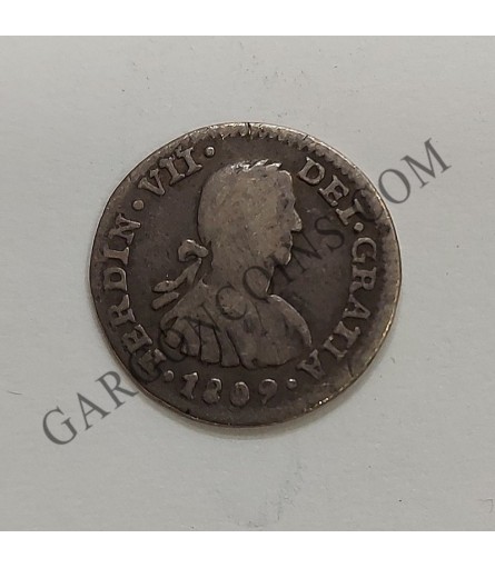 Fernando VII 1/2 Real Mexico 1809 TH