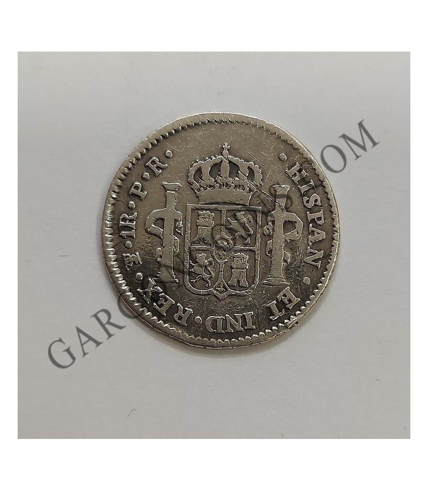 Carlos IV 1 Real de Potosi PR del 1791 Cabeza Grande ESCASA