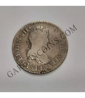 RARA Fernando VII 2 Reales 1814 ceca Cataluña SF EBC