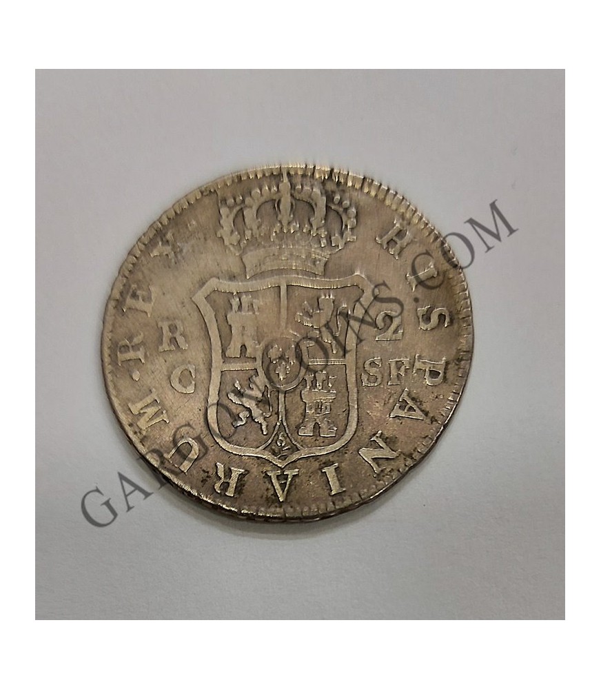 RARA Fernando VII 2 Reales 1814 ceca Cataluña SF EBC