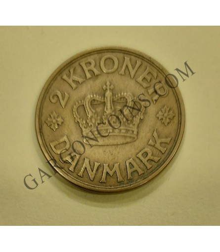 MUY RARA 2 Kroner Dinamarca 1924 EBC KM 825.1