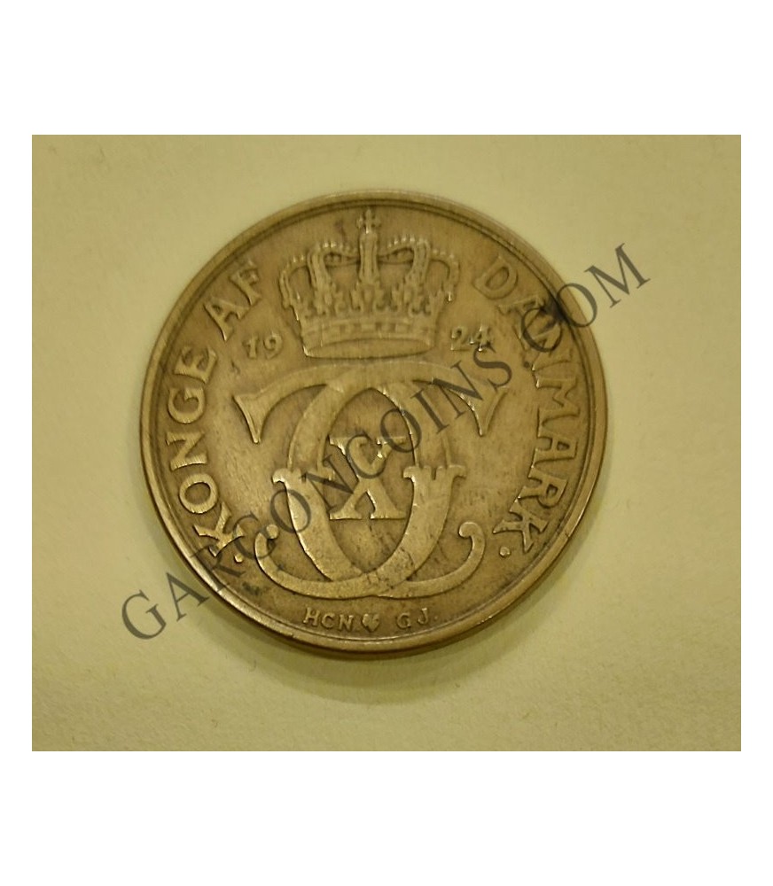 MUY RARA 2 Kroner Dinamarca 1924 EBC KM 825.1