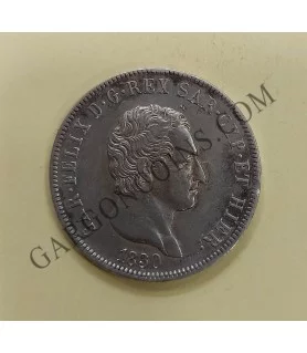Italia Estado de Sardina 5 Liras 1830 P KM 116.2