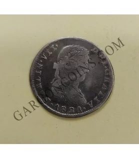 Fernando VII 2 Reales de Zacatecas 1821 RG
