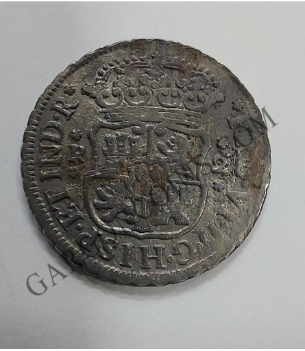 Fernando VI 2 reales Mexico M 1751 Proce de Pezio  Limpiada con Rastrillo