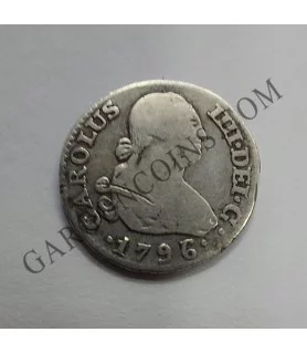 Carlos IV 1/2 real de Madrid MF del 1796