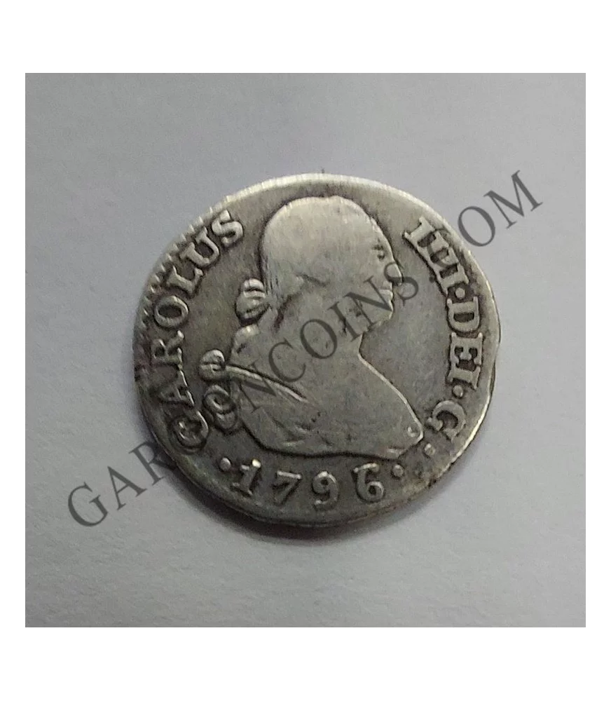 Carlos IV 1/2 real de Madrid MF del 1796
