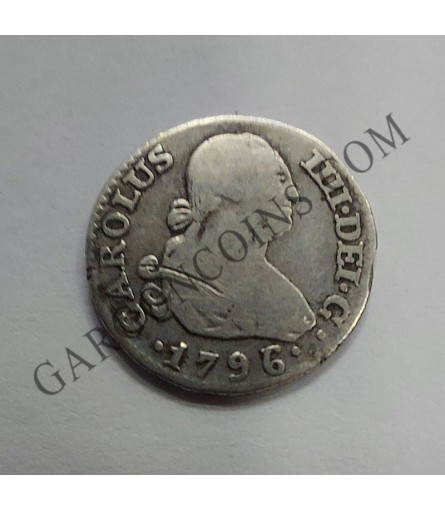 Carlos IV 1/2 real de Madrid MF del 1796