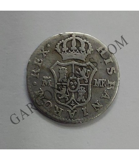 Carlos IV 1/2 real de Madrid MF del 1796