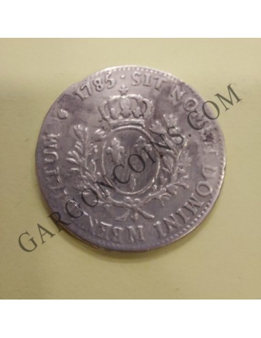 LUD.XVI.D.G.FR.ET.NAV.REX  Luis XVI 1 ECU1785 M  Toulous