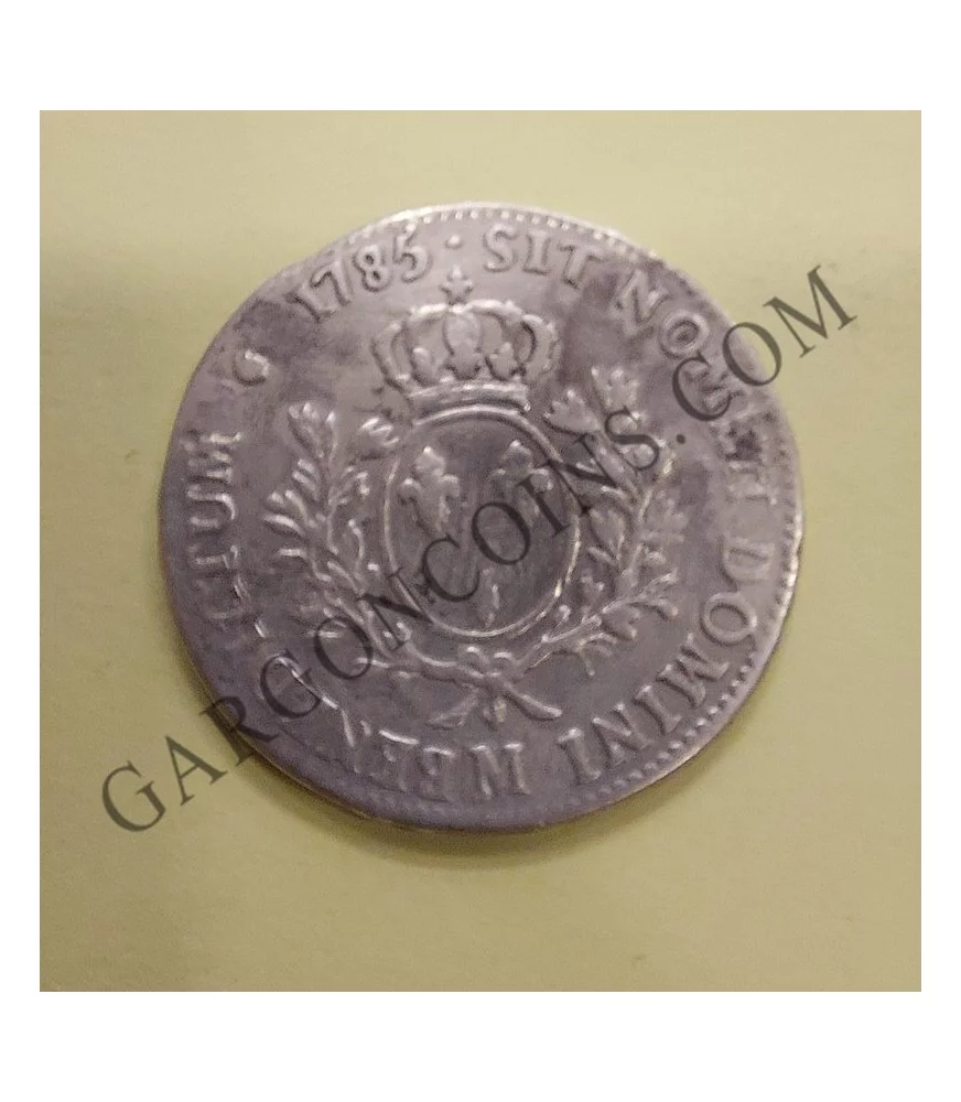 LUD.XVI.D.G.FR.ET.NAV.REX  Luis XVI 1 ECU1785 M  Toulous