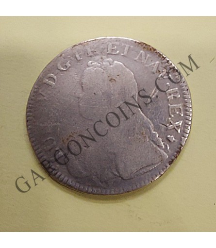 LUD.XV.D.G.FR.ET.NAV.REX Luis XV 6 Soles 1727 S Reims