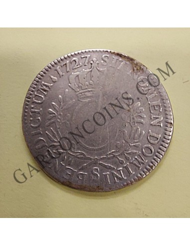 LUD.XV.D.G.FR.ET.NAV.REX Luis XV 6 Soles 1727 S Reims