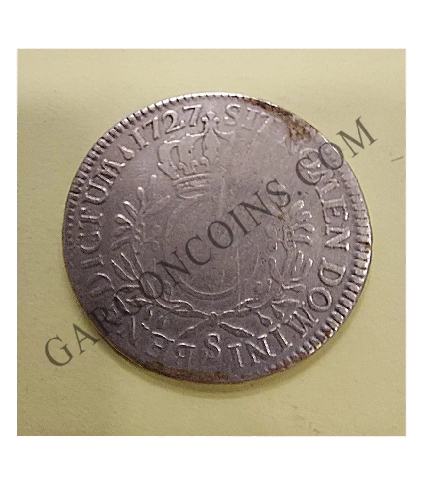 LUD.XV.D.G.FR.ET.NAV.REX Luis XV 6 Soles 1727 S Reims