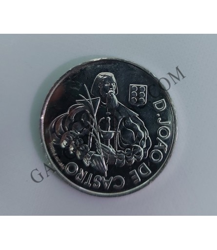 Portugal 1000 escudos, 2000. Don Joao de Castro año 2000 S/C Plata 0.500