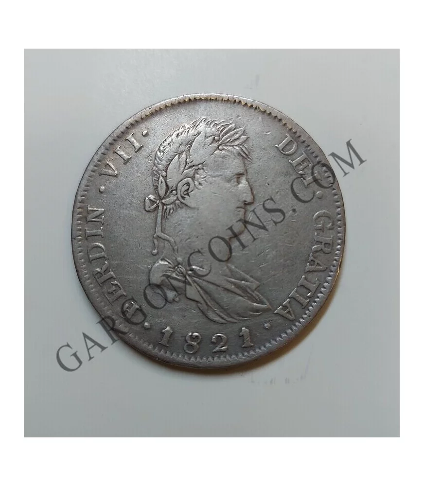 Fernando VII 8 Reales del 1821   ceca Guadalajara (México) F S 