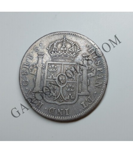 Fernando VII 8 Reales del 1821   ceca Guadalajara (México) F S 