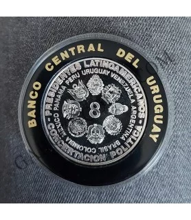 URUGUAY 5000 nuevos Pesos 1988. Reunión de Presidentes de América latina