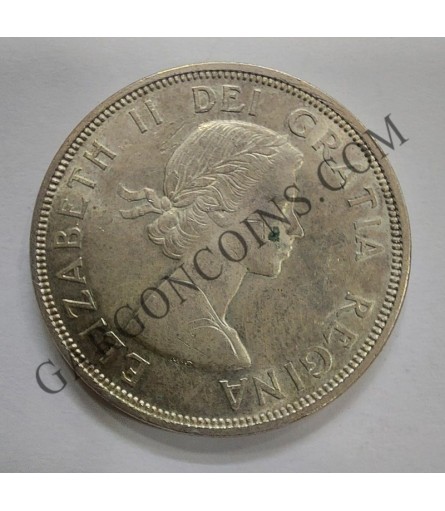 Canada 1 dollar plata Quebec 1964