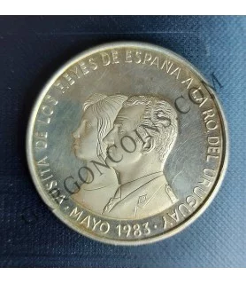 Uruguay 2.000 Nuevos Pesos 1983 Visita de los Reyes a Uruguay 2 Onzas