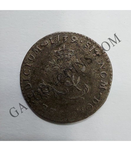 Francia Doble Sol Luis XV ceca Montpelier marca Antonio de Larroque 1739