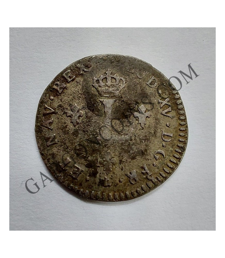 Francia Doble Sol Luis XV ceca Montpelier marca Antonio de Larroque 1739