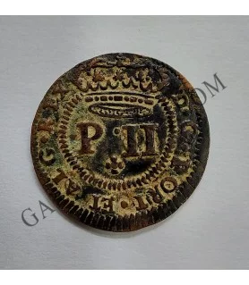 Portugal 1 y medio reis de Pedro II del 1699 KM 165 EBC+