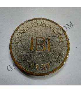 1 Peseta Cuproniquel Consejo Municipal de IBI - Alicante