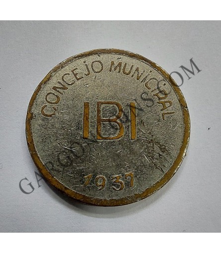 1 Peseta Cuproniquel Consejo Municipal de IBI - Alicante