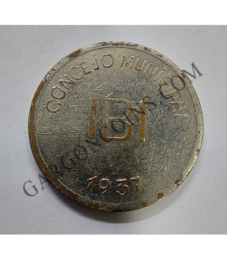 1 Peseta Cuproniquel Consejo Municipal de IBI - Alicante