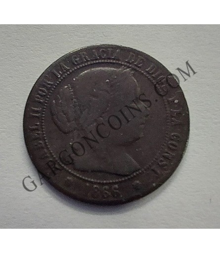 Isabel 2ª  1/2 Centimo de Escudo 1866 Barcelona MBC