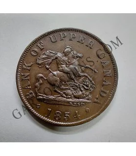 Alto Canada One Half Penny 1854  Km Tn2  Toronto