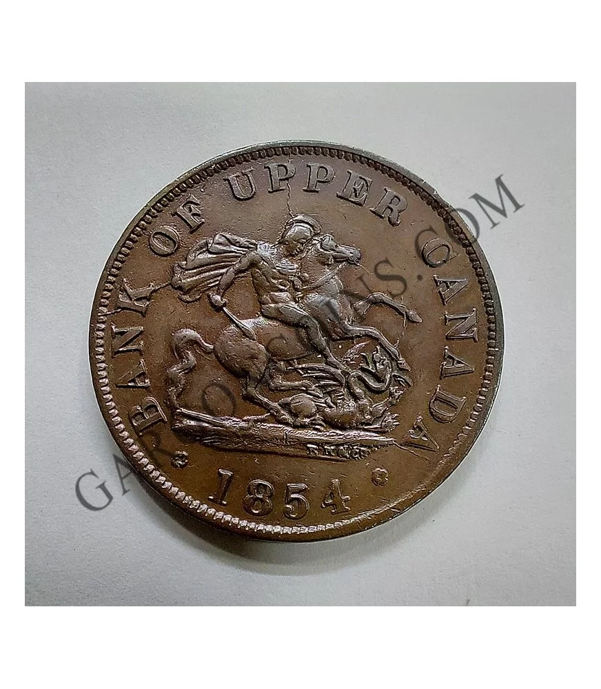 Alto Canada One Half Penny 1854  Km Tn2  Toronto