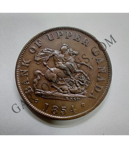 Alto Canada One Half Penny 1854  Km Tn2  Toronto