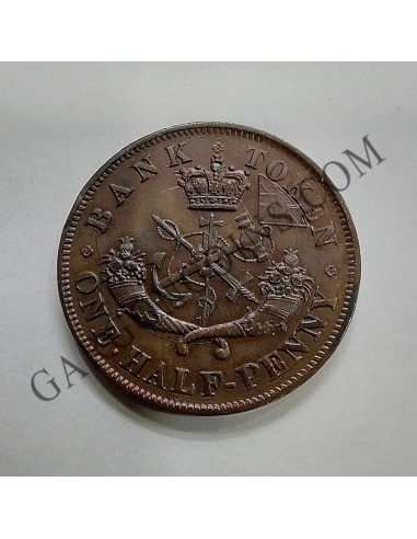 Alto Canada One Half Penny 1854  Km Tn2  Toronto