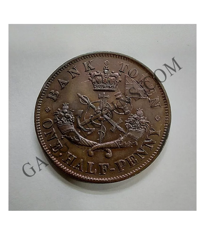 Alto Canada One Half Penny 1854  Km Tn2  Toronto