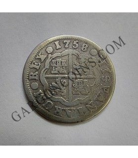 Fernando VI  1 Real 1758 Madrid J B Plata