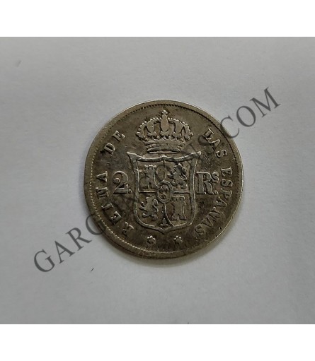 Isabel II 2 Reales 1859 Madrid